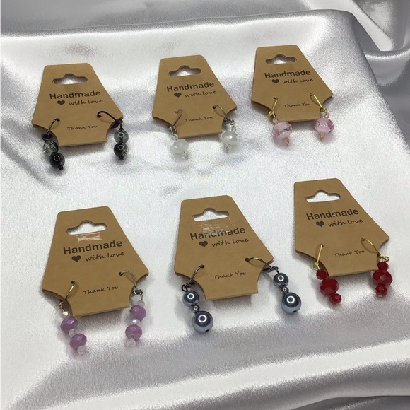 Handmade Jewelry - Handmade Multicolor Bead Lightweight Drop Earrings